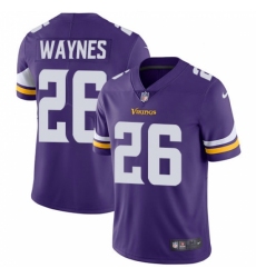 Men's Nike Minnesota Vikings #26 Trae Waynes Purple Team Color Vapor Untouchable Limited Player NFL Jersey