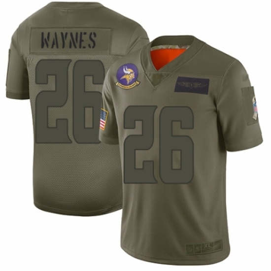Women's Minnesota Vikings #26 Trae Waynes Limited Camo 2019 Salute to Service Football Jersey Women's Minnesota Vikings #26 Trae Waynes Limited Camo 2019 Salute to Service Football Jersey