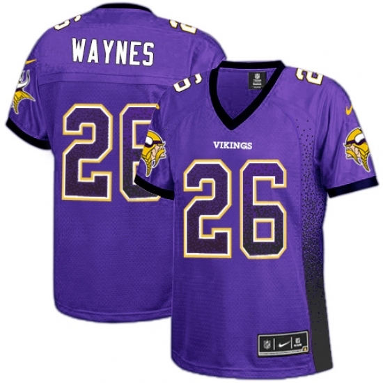 Women's Nike Minnesota Vikings #26 Trae Waynes Elite Purple Drift Fashion NFL Jersey Women's Nike Minnesota Vikings #26 Trae Waynes Elite Purple Drift Fashion NFL Jersey