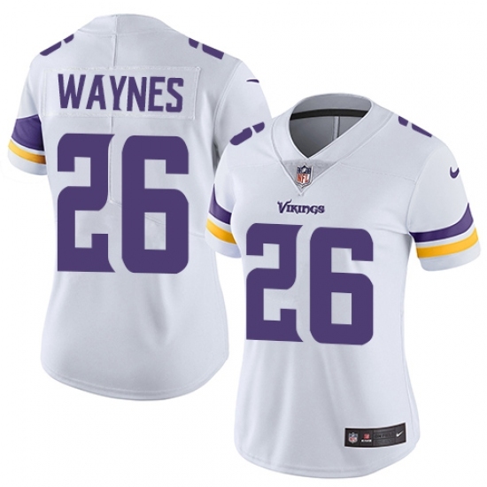 Women's Nike Minnesota Vikings #26 Trae Waynes Elite White NFL Jersey Women's Nike Minnesota Vikings #26 Trae Waynes Elite White NFL Jersey