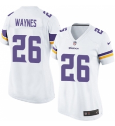 Women's Nike Minnesota Vikings #26 Trae Waynes Game White NFL Jersey