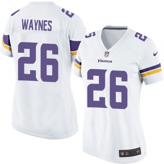 Women's Nike Minnesota Vikings #26 Trae Waynes Game White NFL Jersey Women's Nike Minnesota Vikings #26 Trae Waynes Game White NFL Jersey