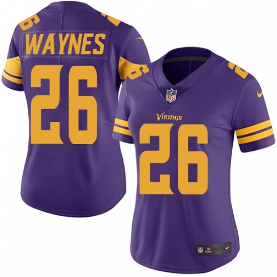 Women's Nike Minnesota Vikings #26 Trae Waynes Limited Purple Rush Vapor Untouchable NFL Jersey Women's Nike Minnesota Vikings #26 Trae Waynes Limited Purple Rush Vapor Untouchable NFL Jersey