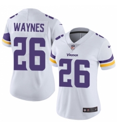 Women's Nike Minnesota Vikings #26 Trae Waynes White Vapor Untouchable Limited Player NFL Jersey