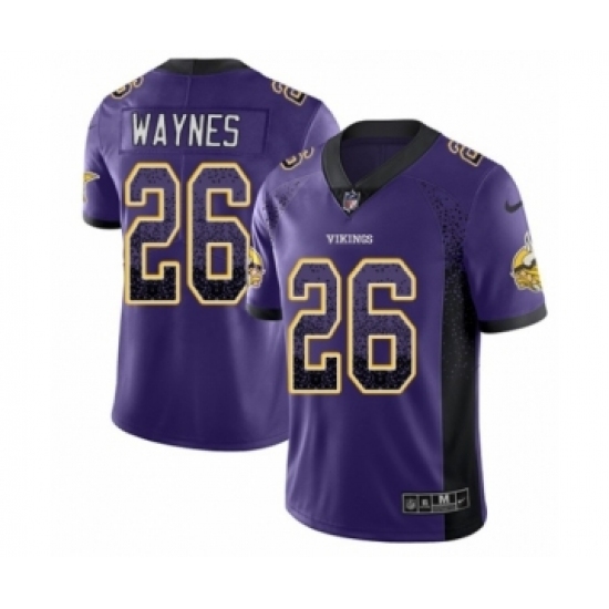 Youth Nike Minnesota Vikings #26 Trae Waynes Limited Purple Rush Drift Fashion NFL Jersey Youth Nike Minnesota Vikings #26 Trae Waynes Limited Purple Rush Drift Fashion NFL Jersey