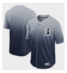 Men's Nike Detroit Tigers Blank Navy Fade Authentic Baseball Jersey