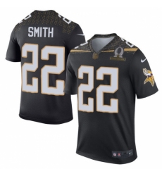 Men's Nike Minnesota Vikings #22 Harrison Smith Elite Black Team Irvin 2016 Pro Bowl NFL Jersey