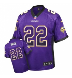 Men's Nike Minnesota Vikings #22 Harrison Smith Elite Purple Drift Fashion NFL Jersey