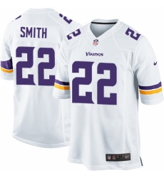 Men's Nike Minnesota Vikings #22 Harrison Smith Game White NFL Jersey