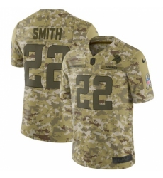 Men's Nike Minnesota Vikings #22 Harrison Smith Limited Camo 2018 Salute to Service NFL Jersey