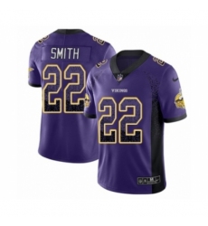 Men's Nike Minnesota Vikings #22 Harrison Smith Limited Purple Rush Drift Fashion NFL Jersey