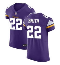 Men's Nike Minnesota Vikings #22 Harrison Smith Purple Team Color Vapor Untouchable Elite Player NFL Jersey
