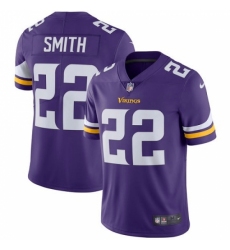 Men's Nike Minnesota Vikings #22 Harrison Smith Purple Team Color Vapor Untouchable Limited Player NFL Jersey