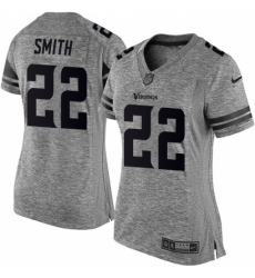 Women's Nike Minnesota Vikings #22 Harrison Smith Limited Gray Gridiron NFL Jersey