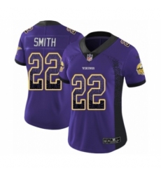 Women's Nike Minnesota Vikings #22 Harrison Smith Limited Purple Rush Drift Fashion NFL Jersey