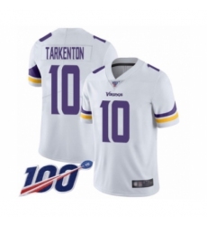 Men's Minnesota Vikings #10 Fran Tarkenton White Vapor Untouchable Limited Player 100th Season Football Jersey