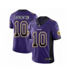 Men's Nike Minnesota Vikings #10 Fran Tarkenton Limited Purple Rush Drift Fashion NFL Jersey