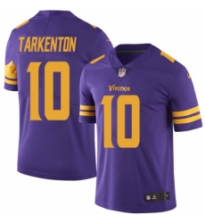 Men's Nike Minnesota Vikings #10 Fran Tarkenton Limited Purple Rush Vapor Untouchable NFL Jersey