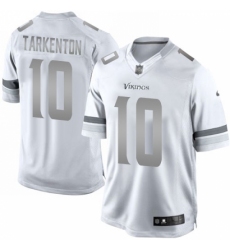 Men's Nike Minnesota Vikings #10 Fran Tarkenton Limited White Platinum NFL Jersey