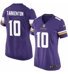 Women's Nike Minnesota Vikings #10 Fran Tarkenton Game Purple Team Color NFL Jersey
