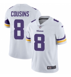 Youth Nike Minnesota Vikings #8 Kirk Cousins White Vapor Untouchable Limited Player NFL Jersey