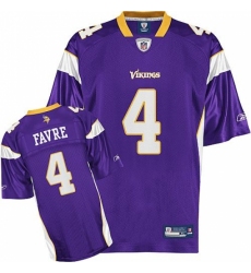 Reebok Minnesota Vikings #4 Brett Favre Purple Team Color Premier EQT Throwback NFL Jersey