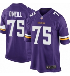 Men's Nike Minnesota Vikings #75 Brian O'Neill Game Purple Team Color NFL Jersey