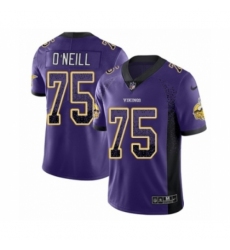Men's Nike Minnesota Vikings #75 Brian O'Neill Limited Purple Rush Drift Fashion NFL Jersey