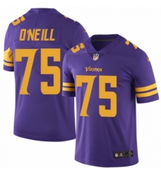 Men's Nike Minnesota Vikings #75 Brian O'Neill Limited Purple Rush Vapor Untouchable NFL Jersey