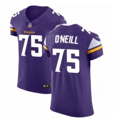 Men's Nike Minnesota Vikings #75 Brian O'Neill Purple Team Color Vapor Untouchable Elite Player NFL Jersey