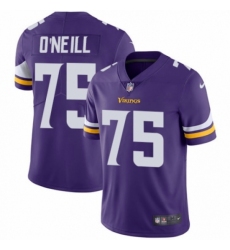Men's Nike Minnesota Vikings #75 Brian O'Neill Purple Team Color Vapor Untouchable Limited Player NFL Jersey