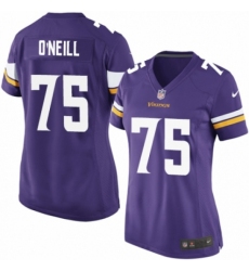 Women's Nike Minnesota Vikings #75 Brian O'Neill Game Purple Team Color NFL Jersey
