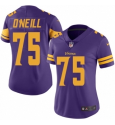 Women's Nike Minnesota Vikings #75 Brian O'Neill Limited Purple Rush Vapor Untouchable NFL Jersey