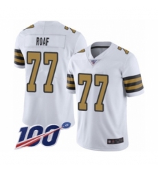 Men's New Orleans Saints #77 Willie Roaf Limited White Rush Vapor Untouchable 100th Season Football Jersey