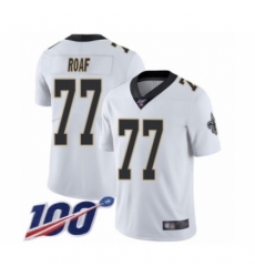 Men's New Orleans Saints #77 Willie Roaf White Vapor Untouchable Limited Player 100th Season Football Jersey