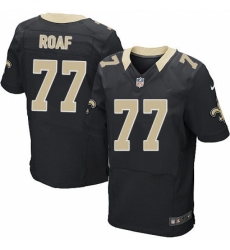 Men's Nike New Orleans Saints #77 Willie Roaf Black Team Color Vapor Untouchable Elite Player NFL Jersey