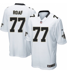 Men's Nike New Orleans Saints #77 Willie Roaf Game White NFL Jersey