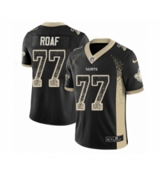 Men's Nike New Orleans Saints #77 Willie Roaf Limited Black Rush Drift Fashion NFL Jersey