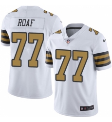 Men's Nike New Orleans Saints #77 Willie Roaf Limited White Rush Vapor Untouchable NFL Jersey