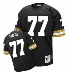 Mitchell And Ness New Orleans Saints #77 Willie Roaf Black Authentic NFL Jersey