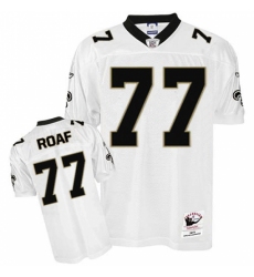 Mitchell And Ness New Orleans Saints #77 Willie Roaf White Authentic NFL Jersey