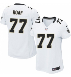 Women's Nike New Orleans Saints #77 Willie Roaf Game White NFL Jersey