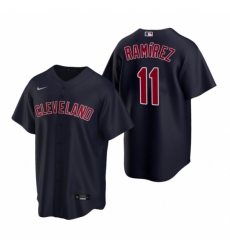 Men's Nike Cleveland Indians #11 Jose Ramirez Navy Alternate Stitched Baseball Jersey
