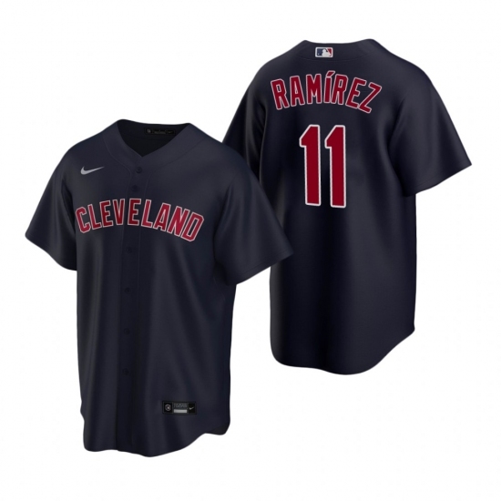 Men's Nike Cleveland Indians #11 Jose Ramirez Navy Alternate Stitched Baseball Jersey Men's Nike Cleveland Indians #11 Jose Ramirez Navy Alternate Stitched Baseball Jersey