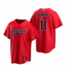 Men's Nike Cleveland Indians #11 Jose Ramirez Red Alternate Stitched Baseball Jersey Men's Nike Cleveland Indians #11 Jose Ramirez Red Alternate Stitched Baseball Jersey