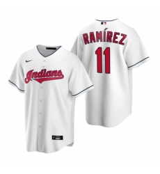 Men's Nike Cleveland Indians #11 Jose Ramirez White Home Stitched Baseball Jersey Men's Nike Cleveland Indians #11 Jose Ramirez White Home Stitched Baseball Jersey