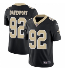 Nike New Orleans Saints #92 Marcus Davenport Black Team Color Men's Stitched NFL Vapor Untouchable Limited Jersey