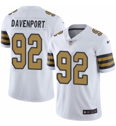 Nike New Orleans Saints #92 Marcus Davenport White Men's Stitched NFL Limited Rush Jersey