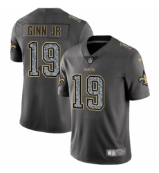 Men's Nike New Orleans Saints #19 Ted Ginn Jr Gray Static Vapor Untouchable Limited NFL Jersey