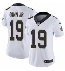 Women's Nike New Orleans Saints #19 Ted Ginn Jr Elite White NFL Jersey